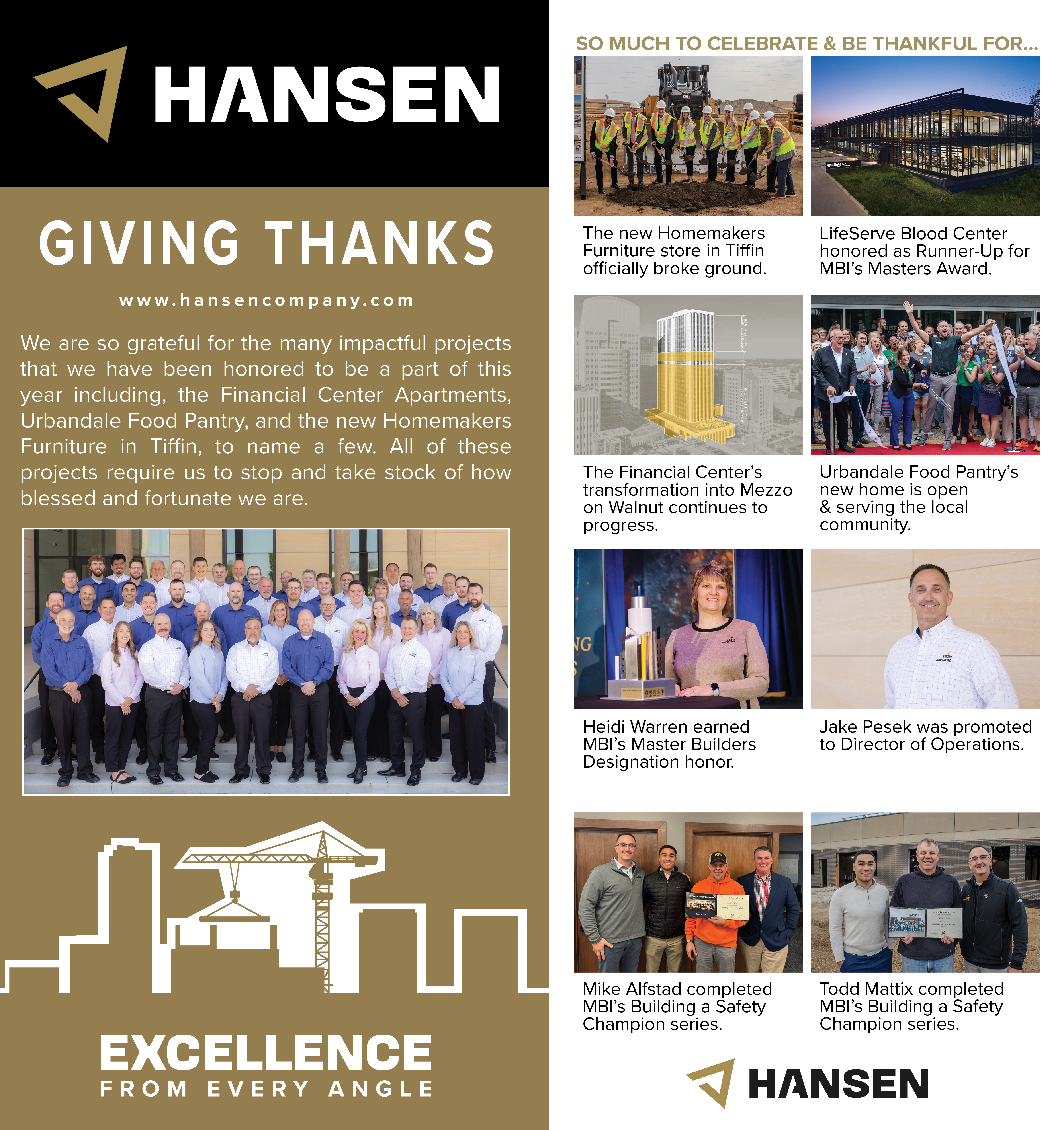 Hansen Co. 2025 Giving Thanks Post Card Social Media Photo